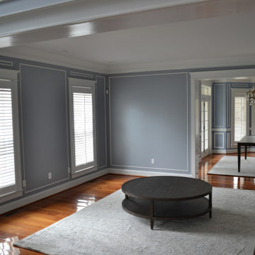 Interior Shutters: Living Room into Dining Room