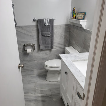 Coastal Grey Custom Bathroom Remodel