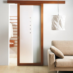 Glass and Wood Sliding Door - Interior Doors