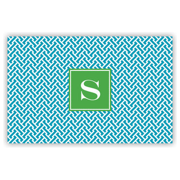 Laminated Placemat Stella Single Initial, Letter U
