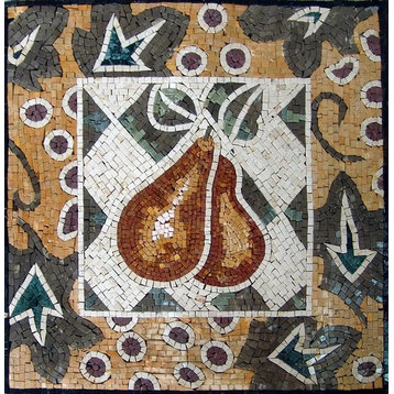 Mosaic Art For Sale, Abstract Pears, 24"x24"