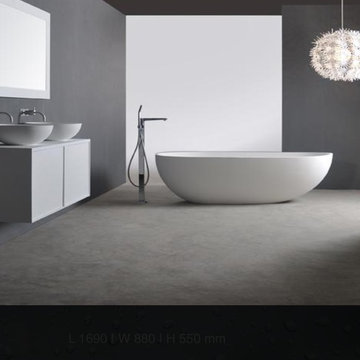 Amazing Solid Surface Bathtubs in white matte finish