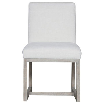 Universal Furniture Modern Carter Fabric Side Chair Set of 2 in White