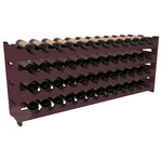 Wine Racks America - 48-Bottle Scalloped Wine Rack, Pine, Burgundy Stain - Stack four cases of wine in a decorative 48 bottle rack using pressure-fit joints for easy assembly. This rack requires no hardware, no tools, and is ready to use as soon as it arrives. Makes for a perfect gift and stores wine on any flat surface.