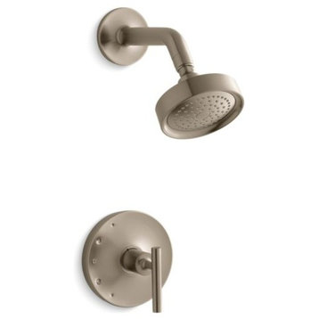 Kohler Purist Shower Valve Trim & 2.5 GPM Showerhead, Vibrant Brushed Bronze