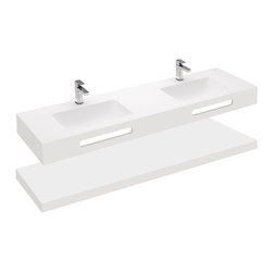Lavabo a medida 2 cubetas Modo | ROCA - Bathroom Basins