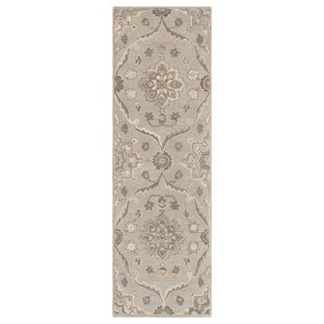 Caesar Traditional Taupe Area Rug, 2'6"x8'