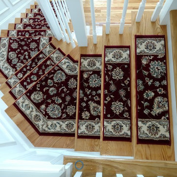 Ancient Garden 57365-1464 Red Custom Stair Treads With Pie Shapes