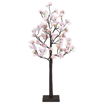 4 ft. LED Pink Peach Flower Tree