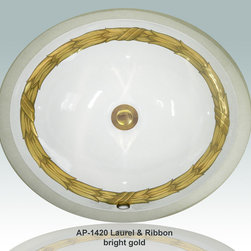 Hand Painted Gold & Patinum Undermounts by Atlantis Porcelain Art - Products