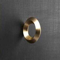 brass ring pull | CB2 - Cabinet And Drawer Knobs