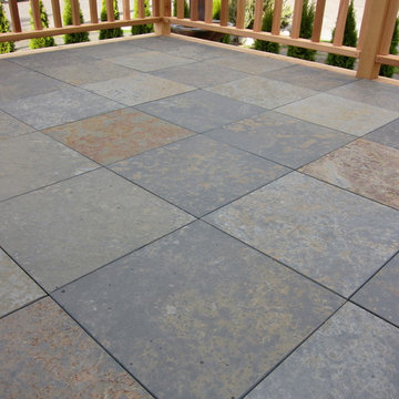 Slate decking tiles