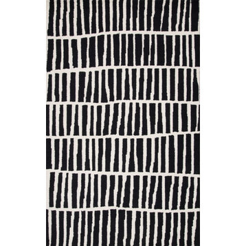Nuloom Wool 6' X 9' Rectangle Area Rugs In Black Finish 200MTHM05A-609
