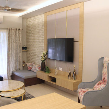 2 BHK modern house-  TV panel