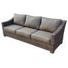 Bora Bora Two-Tone Wicker Rattan Sofa in Charcoal Cushion