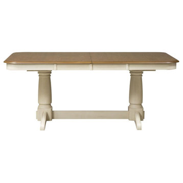 Liberty Furniture Springfield Double Pedestal Dining Table, Cream