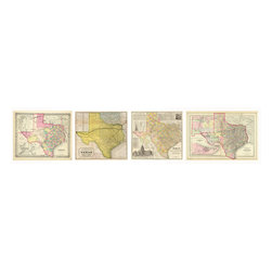 Custom Framed Historical Texas Maps - Products
