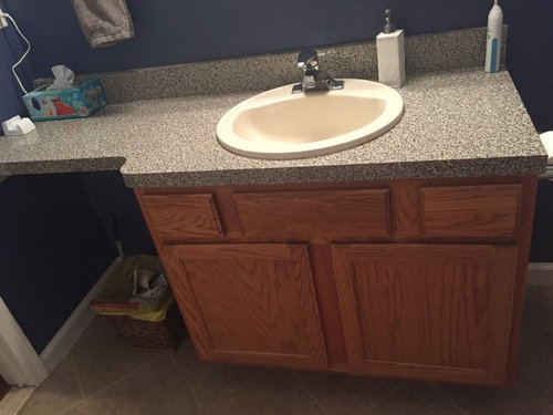 49 Inch Right Offset Bathroom Vanity Top