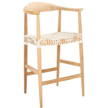 Bandelier Counter Stool Natural, White