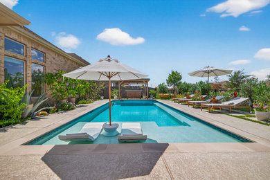 Pool - contemporary pool idea in Houston