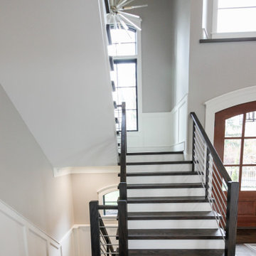 Project #72 | Modern Staircase with Horizontal Steel Rod Railing