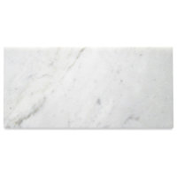 6x12 Carrara Venato Marble Subway Tile Honed Bianco White Carrera, 100 sq.ft.