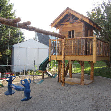 Log and Reclaimed Wood Playhouse