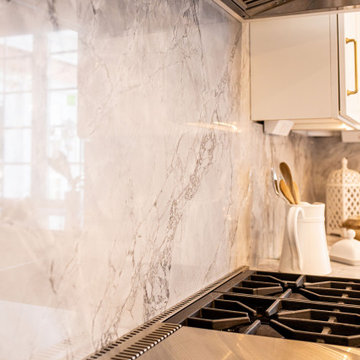 Super White Marble Kitchen