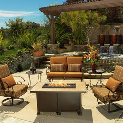 Ashbury Swivel Rocker Club Chair - Outdoor Lounge Chairs