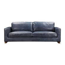 Blue or blue and white couches