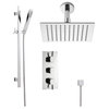 Arco Thermostatic Shower System & Twin Valve, 8" Square Head and Rail Handset