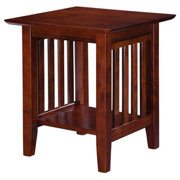 AFI Mission Solid Wood Contemporary End Table in Walnut