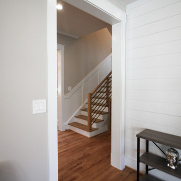 Project #83 | U-Shaped Staircase with Horizontal Black Rod Railing