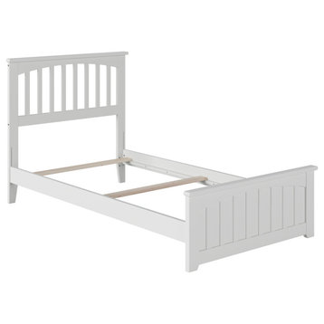 Mission Twin Xl Bed With Mfb, White