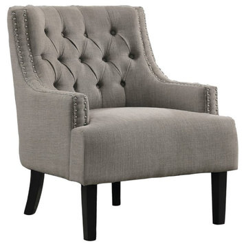 Lexicon Charisma Upholstered Accent Chair in Taupe