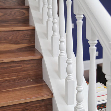 Graduate Hospital, Philadelphia: Herringbone Floor, Walnut Stair, Accent Walls