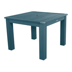 Highwood USA - Square Dining Table, Nantucket Blue - Outdoor Dining Tables