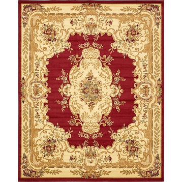 Traditional Royale 8'x10' Rectangle Wine Area Rug