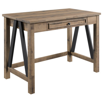 Quinton Writing Desk With Drawer, Salvage Oak