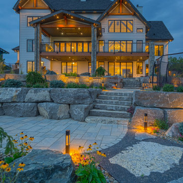 Luxury Backyard Retreat with Armour Stone & Water Feature | Genesis on the Lakes