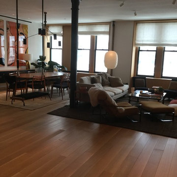 Rift Sawn Engineered White Oak. Woca Master Oil