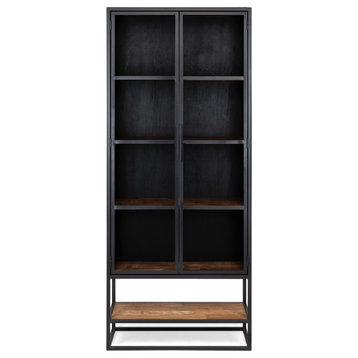 Black Wooden Industrial Display Cabinet | dBodhi Salvage