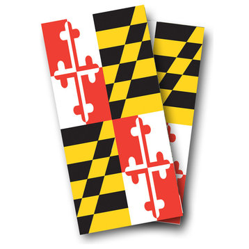 Maryland Flag Cornhole Wrap, Set of 2