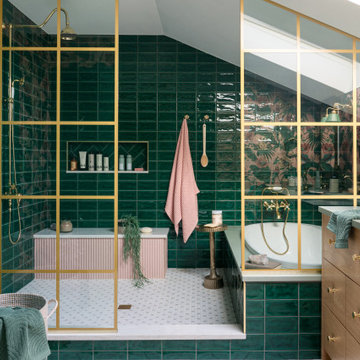 Green + Pink Bath