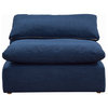 Sunset Trading Puff 6-Piece Fabric Slipcover Pit Sectional Sofa in Navy