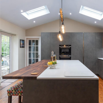 Walnut Handleless Kitchen in Leeds