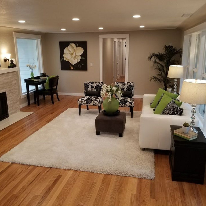 Hardwood flooring in the living room
