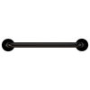 Coated Grab Bar With Safety Grip, ADA, Nylon Flange - 1 1/4" Dia, Black, 30"