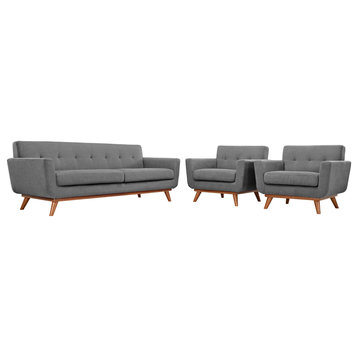 Expectation Gray Engage Armchairs and Sofa Set of 3