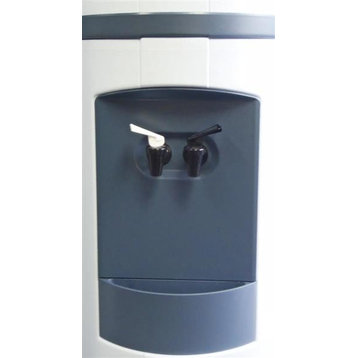 Fahrenheit Bottled Water Cooler, White With Blue Slate Trim Kit, Hot & Cold Wate